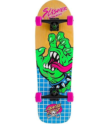 Santa Cruz Skateboard Complete Toxic Hand 80's Old School Shape