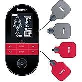 Beurer EM59 Digital 3-in-1 TENS Unit, EMS &amp; Heat Therapy for Pain Relief &amp; Relaxation, Muscle Stimulator with 2 Adjustable Channels, 64 Applications, Timer Function