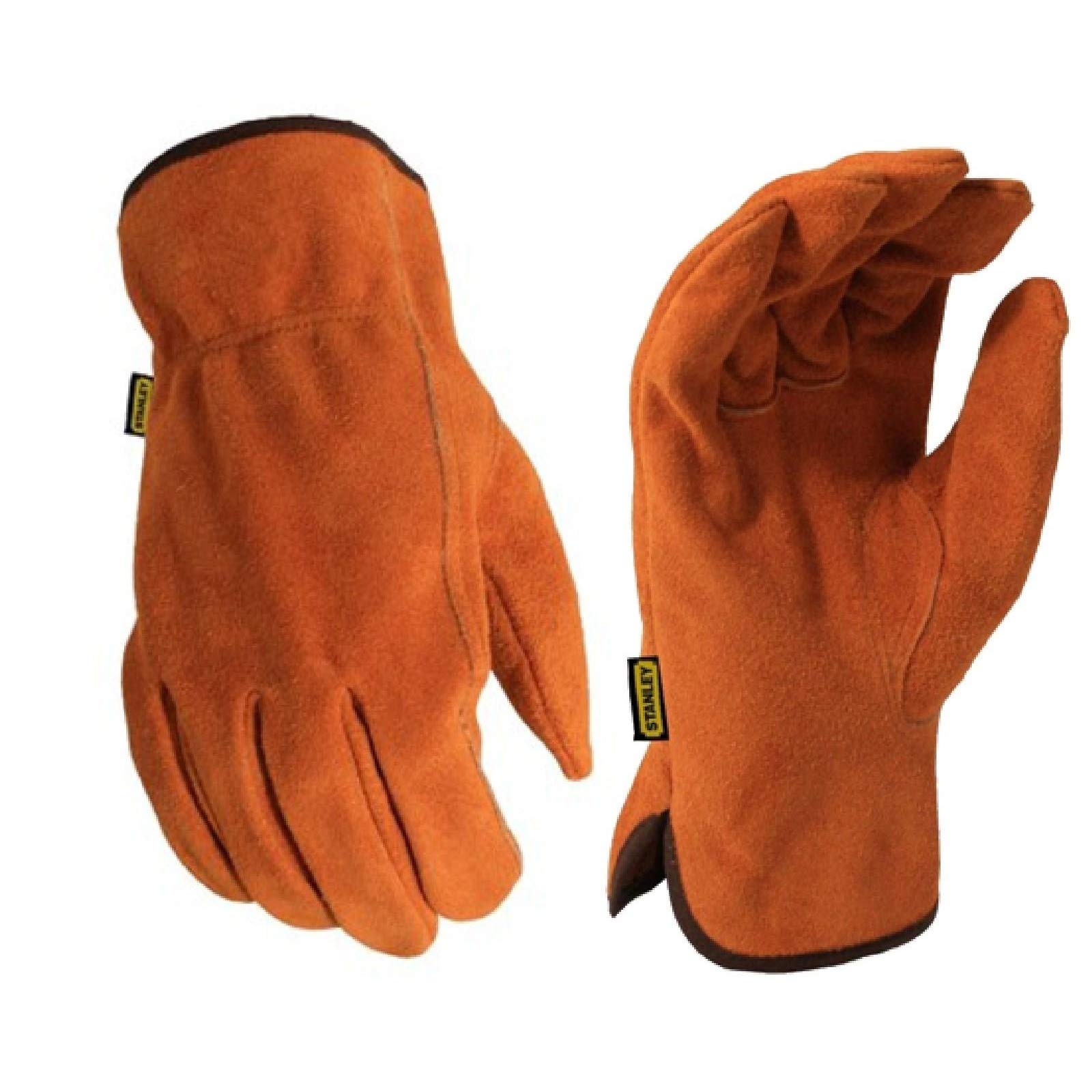 STANLEY Unisex SY710L Split Leather Cowhide Glove, Light Brown