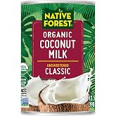 Native Forest Organic Coconut Milk Unsweetened - 13.5 Fl Oz (Pack of 12) | Coconut Milk Canned, Classic