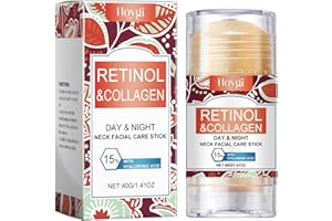 BSMKCL Retinol & Collagen Neck Facial Care Stick, Anti Aging Neck and Décolleté Firming Cream - Tighten and Hydrate Skin Day & Night Neck Tightening Cream Firm Repair Sagging Rejuvenates Skin