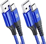 AviBrex 2-Pack USB C Cable 2M 3.1A Fast Car Charger 40-60MB/s for iPhone