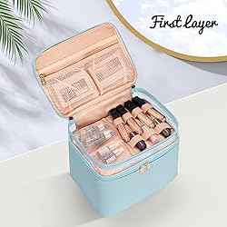 OCHEAL Large Makeup Bag, Double Layer Makeup