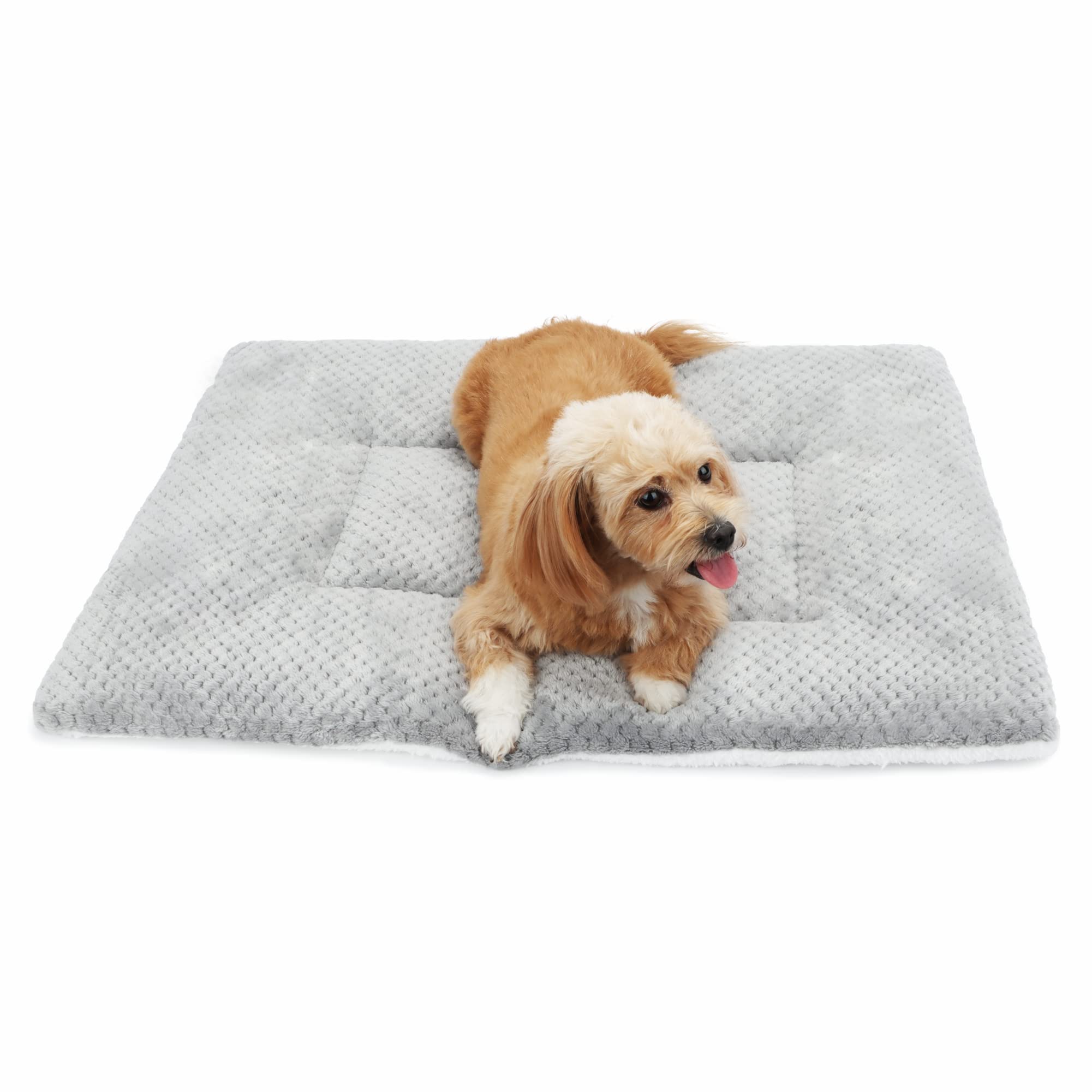 LY4U Dog Bed Mat Mattress Machine Washable Dog Bed Cushion Warm Breathable Mat for Pet Cat Grey 23.6”x31.5” — image 1