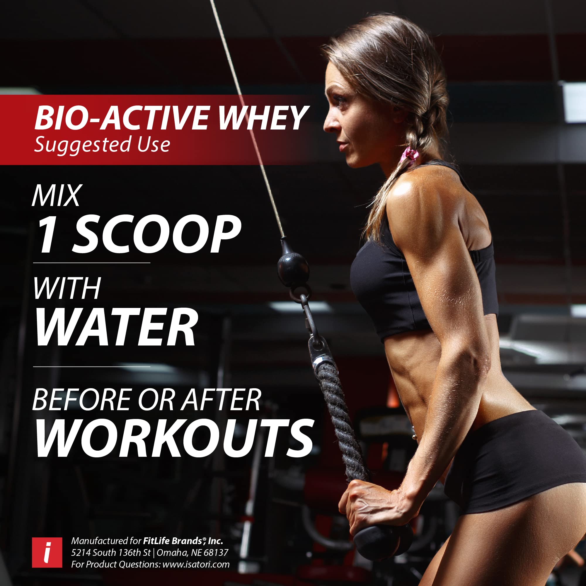 iSatori 100% Bio-Active Whey Protein Powder, Muscle Growth & Recovery with Whey Isolate, Hydrolysate, Concentrate, BCAAs & Colostrum Peptides, 25g of Protein Per Serving - Vanilla Swirl (26 Servings)