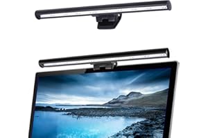 Laptop Monitor Lamp, LED Screen Light Bar, 10 Adjustable Brightness & 3 Color Temperature, Eye-Care Tablet Lamp for Keyboard,