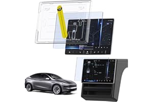 danliar 3-in-1 Tesla Accessories for Model Y Juniper / 3 Highland Screen Protector Matte [No Glare & Fingerprint] 9H Tempered Glass, for Model 3(2024-2026), Model Y Juniper 15.4", Matte