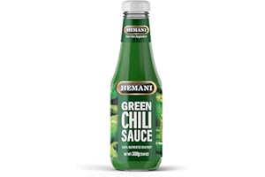HEMANI Green Chili Sauce 11.6 OZ (330g) - Spicy & Tangy Taste - 100% Original Authentic Chutney