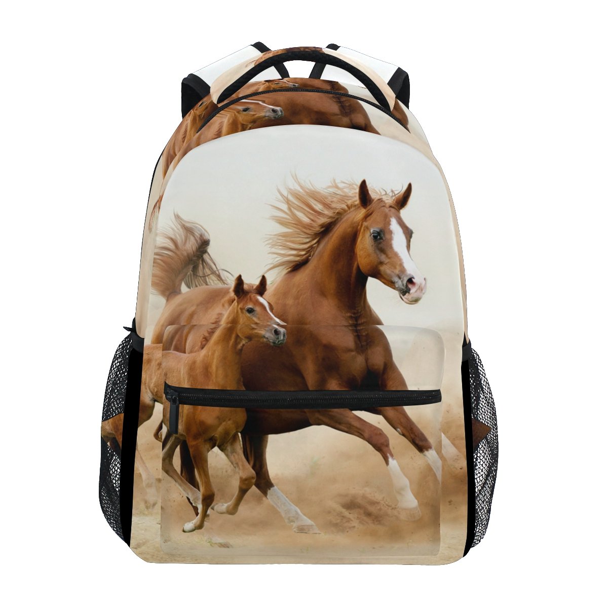 coosun Baby Horse and His Mom Casual Backpack School Bag Travel Daypack