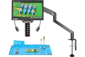 TOMLOV Autofocus Digital Microscope TM3K-AF Flex: 3K Flex Arm HDMI Soldering Microscope for Adults, Full Coin View Magnifier,