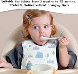 PewinGo Disposable Bibs 50 Packs Baby Weaning Bib Adjustable Waterproof Inner view 2