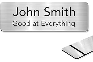 Custom Engraved Name Tag Badges – Personalized Identification with Pin or Magnetic Backing