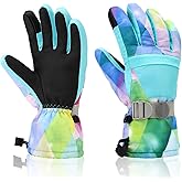 Yidomto Ski Gloves for Men Women Kids - Waterproof Thermal Winter Snow Gloves, Touchscreen Compatible for Skiing, Snowboarding, Cold Weather, Parent-Child Outdoor Activities