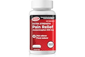 RIGHT REMEDIES Extra Strength Pain Relief, Acetaminophen 500 mg Caplets, Pain Reliever & Fever Reducer, Value Pack (300 Count)