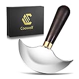 Coowolf Leather Knife with Wooden Handle, Leather