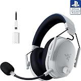 Razer BlackShark V3 Pro Wireless ANC Gaming Headset for PS5: Full Band Mic - 50mm Drivers - 2.4 GHz, Bluetooth, 3.5mm - Works with PC, Mac, Nintendo Switch, Smartphone - Long Battery Life - White