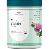 Nature Restore Organic Milk Thistle Seed Powder (10 oz). Pure Silybum Marianum for Detox, Cleanse &amp; Antioxidant Support. Natural Silymarin Flavonoids, Bulk Powder for DIY Capsules &amp; Smoothies