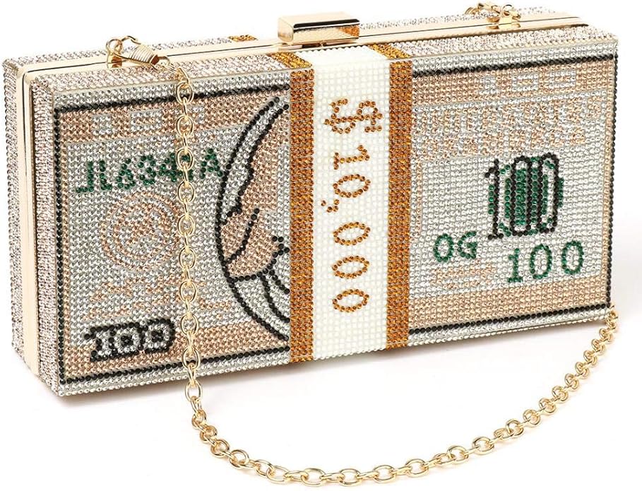 Clutch Purse for Women Cash Money Purse Rhinestone Handbags Evening