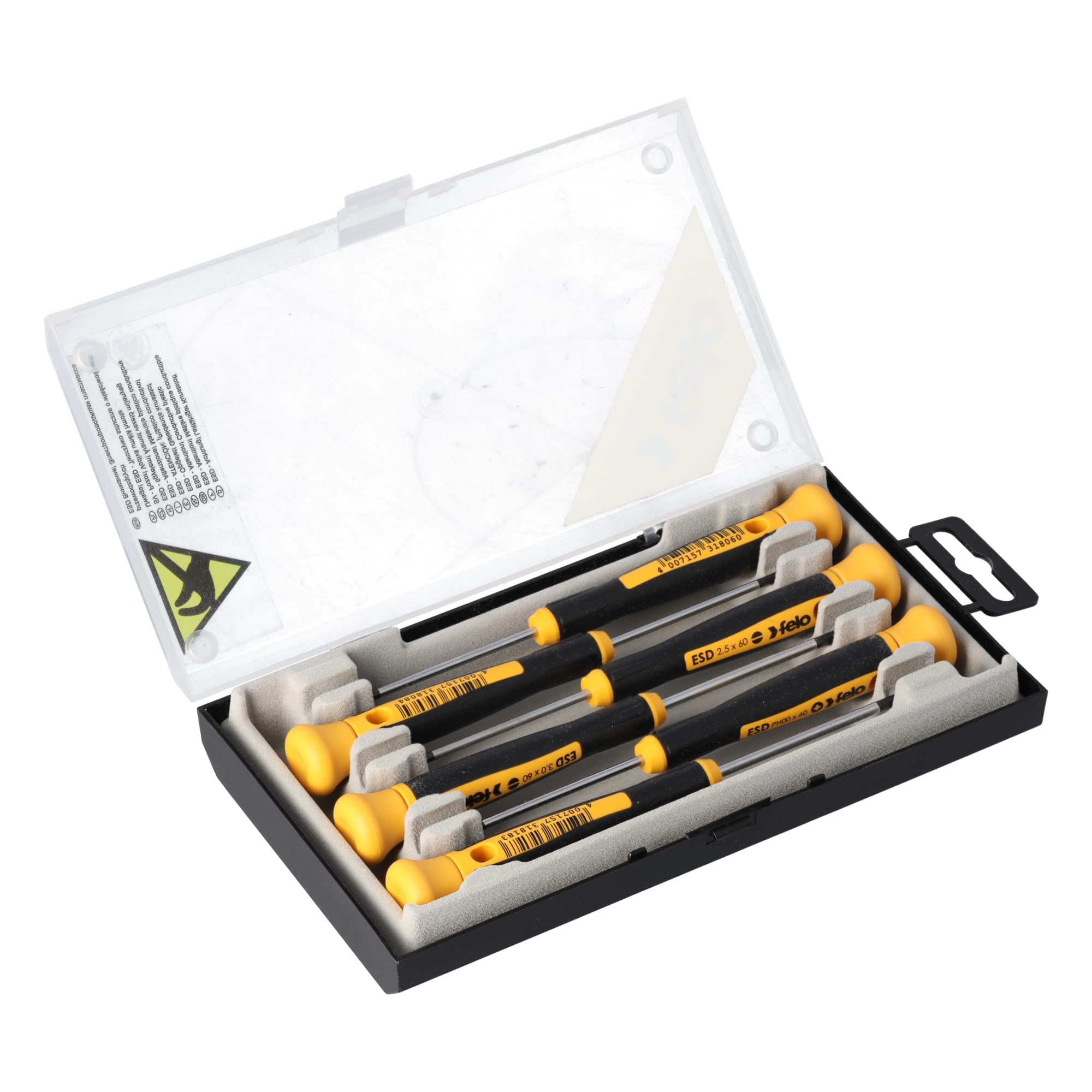 Felo 00025096186 ESD Screwdriver Box 6-Piece Multi-Coloured