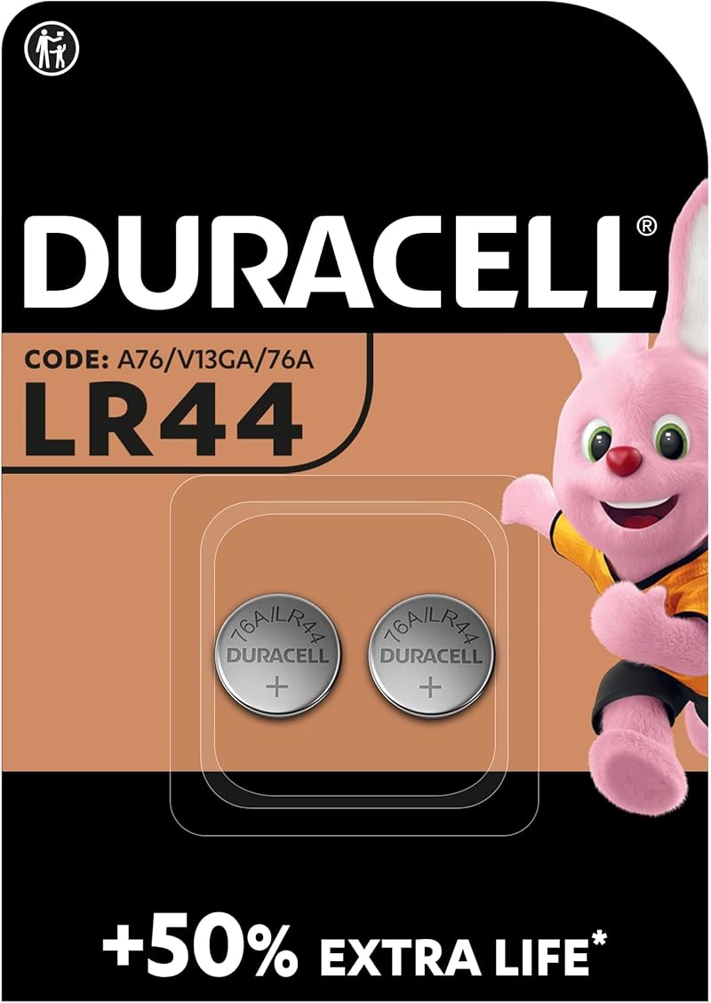 Duracell LR44 1.5 V Alkaline Battery Pack of 2
