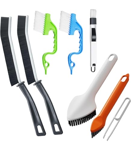 17 Pieces Window Groove Cleaning Brush Set, Handheld Groove Gap Door Track Tool Kitchen Decontamination Corner Crevice Sliding Tile Line Shutter Blue - View #4