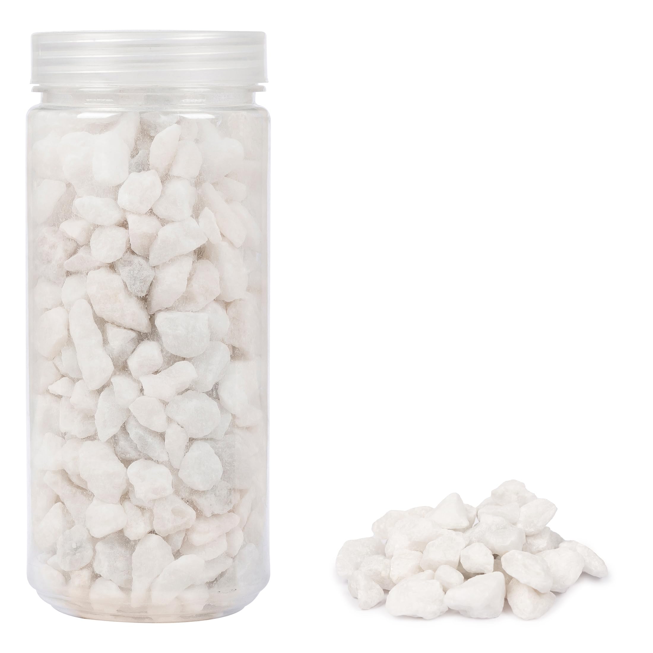 Heku 30336-01: White Decorative Stones, 750 g, in Resealable Tin