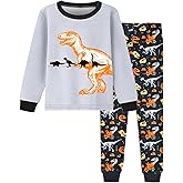 Fiodrimy Boys Pajamas 2 Pieces Pajama Set for Boy Long PJs Sleepwear Soft & Cute for Kids Jmmies Clothes 3-8 Years