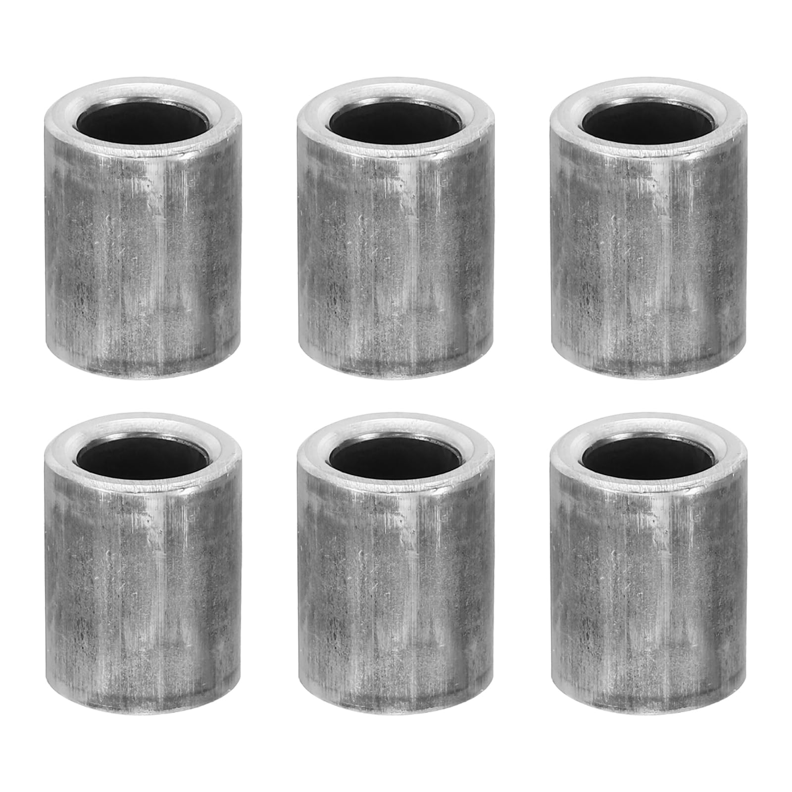 PATIKIL M10 Steel Spacers, 6 Pcs Metal Spacers Steel 10.2mm ID x 16mm OD x 20mm L Carbon Steel Spacer Screw Standoff Round for 2/5in or M10 Screw Bolts