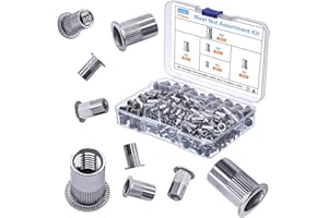 ASKWAY Rivet Nut Assortment Kit, 270 pcs Recessed Rivet Nuts, Rivet Nut Sorting Tool, (M8 M6 M5 M4 M3) for Automotive, Home Decor and Industrial Products