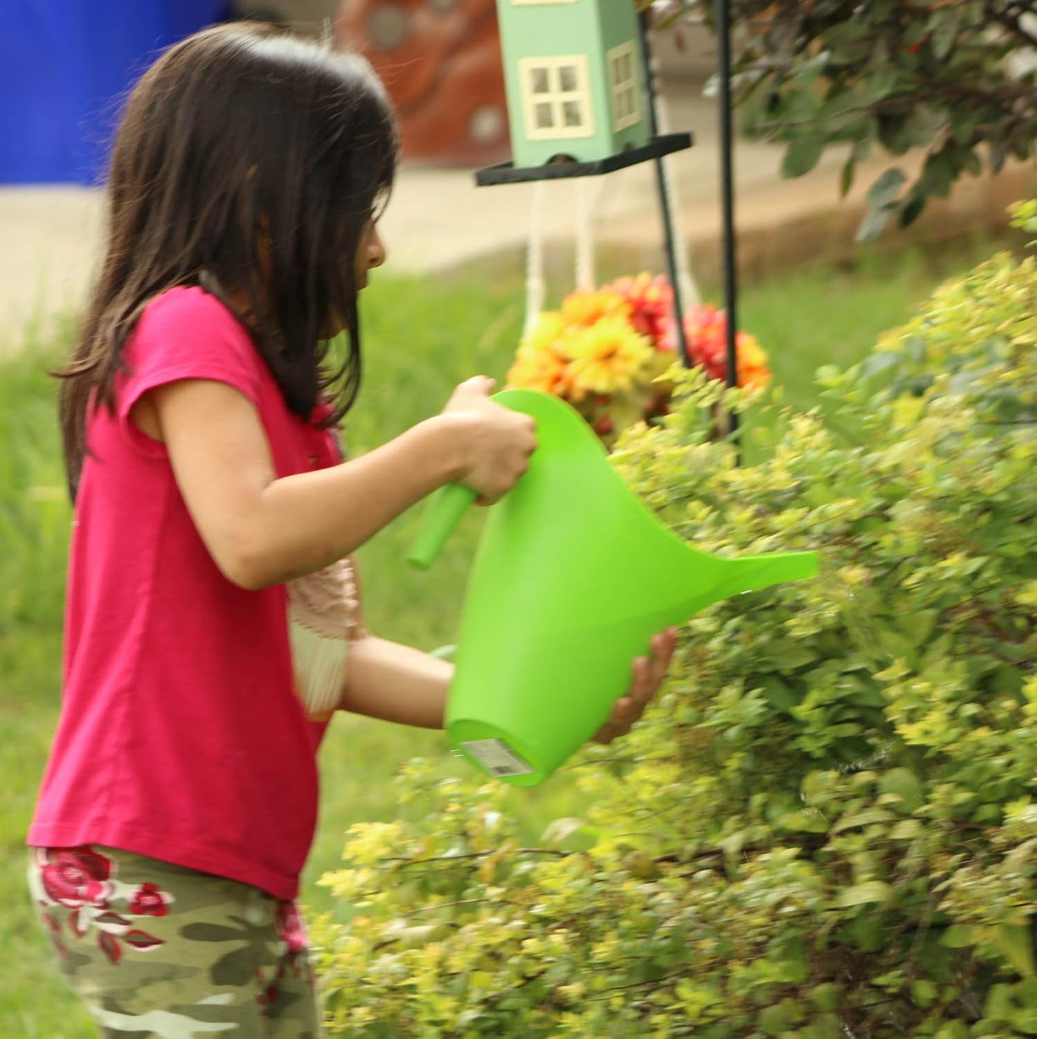 Ashman Set of 3 Watering Can, Indoor and Outdoor Use, Red, Green, Yellow, 2 Liter Capacity, 3 Pack : Garden & Outdoor