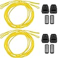 Endoto 2 Pairs Shoelace Kit for Salomon, No Tie Round Shoe laces Strings for Salomon Speedcross Ski Shoes