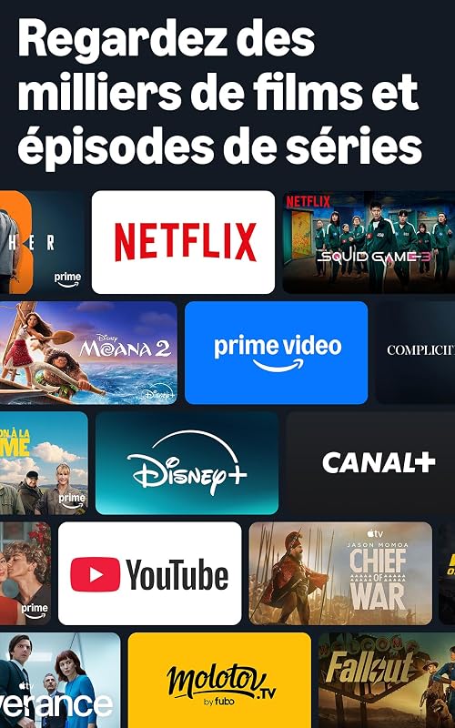 Fire TV Stick 4K Plus, avec prise en charge du Wi-Fi 6 et des technologies Dolby Vision/Atmos et HDR10+, Trouvez vos séries plus rapidement avec Alexa+