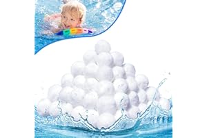 Foubret 3.1 Lbs Pool Filter Balls, Eco-Friendly Filter Balls for Swimming Pool Sand Filters, Lightweight and Reusable Fiber Ball, Replace 100 lbs Pool Filter Sand