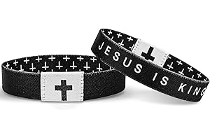 Meajjew Daily Bible Verse Bracelet, Christian Bracelet for Women Men, Christian Jesus Jewelry Gifts Wristband