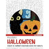 Mystery Halloween Color By Number Coloring Book for Adults: 30 Unique Adult Coloring Mystery Puzzle Designs (Mystery Color By Number Books for Adults)