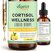 Cortisol Supplement Liquid Drops, With Ashwagandha,Rhodiola Rosea,L-Theanine,Phosphatidylserine, Cortisol Reducer,Detox,Manager, Lower Cortisol for Women . Sleep Support & Stress Relief | Mood & Focus