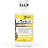 Vital Earth Minerals Cal-Mag Liquid Calcium Magnesium, 32 Oz | Supplement with Vitamin D3, K2, Boron, and Fulvic Acid for Faster Absorption, Tropical Fruit Flavor, 1 Oz Cup Included