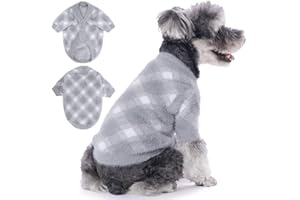 Algudbilt Dog Sweater Small Dog Winter Clothes Cat Knitwear XXS XS S Medium Coat for Small Dogs Boy Girl Dog Jacket Stretchy Puppy Costumes Deluxe Soft Warm Dog Outfit Apparel (Silver Grey, Small)