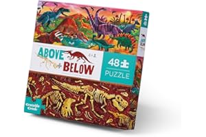 Crocodile Creek Above + Below 48-Piece Jigsaw Floor Puzzle - Fun Floor Puzzles for Kids Ages 4-8 - Dinosaur World - 27 x 20 inches Finished