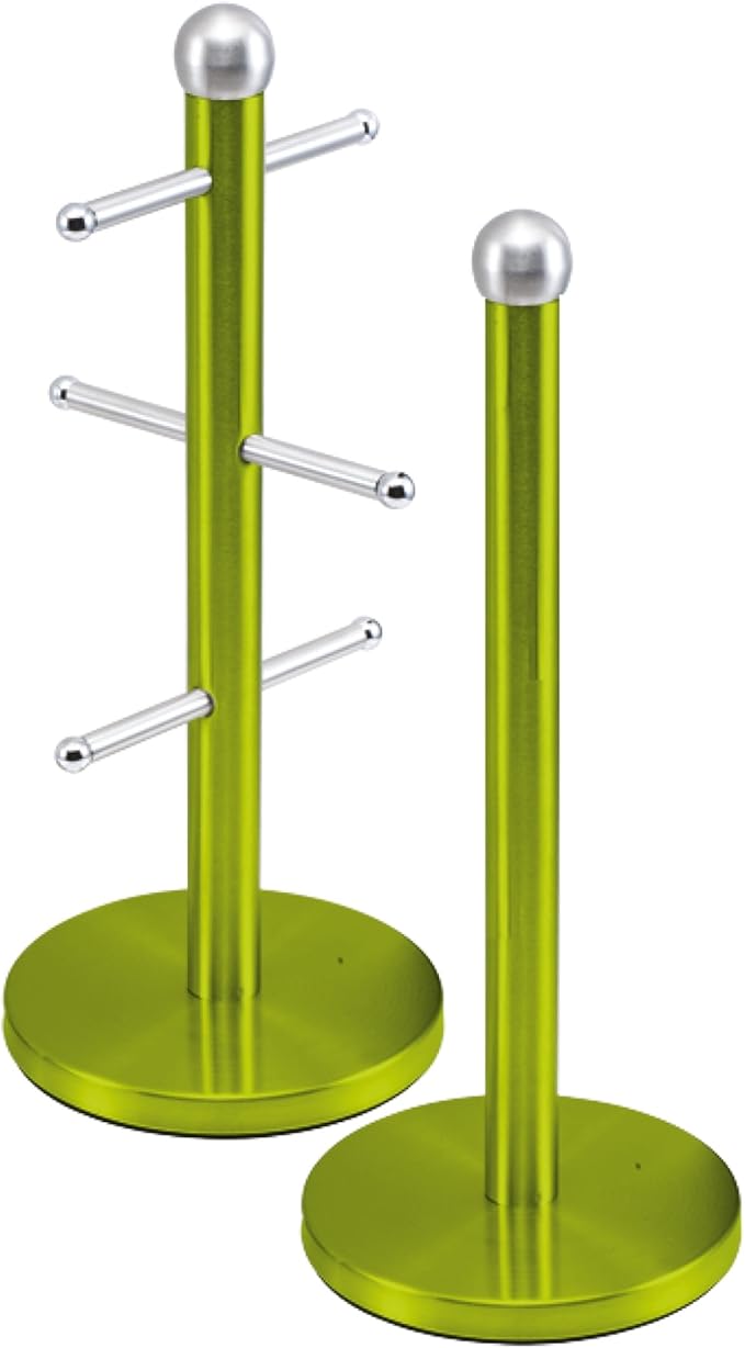 SQPRO Mug Tree and Kitchen Roll Holder in Emerald Green Amazon.co.uk