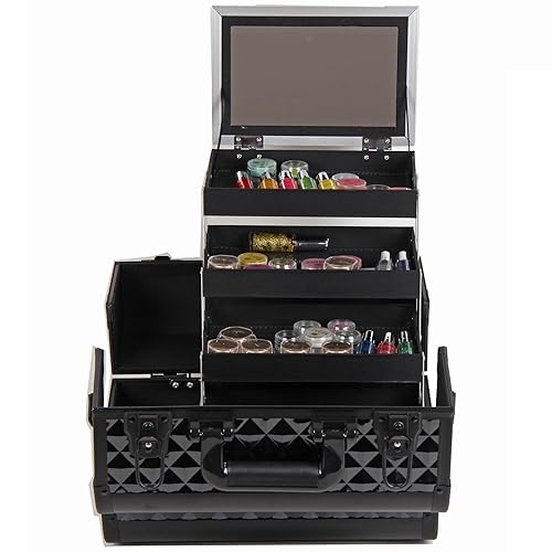 SHANY プレミア ファンタジー プロフェッショナル メイクアップ トレイン ケース コスメティック ボックス ポータブル メイクアップケ SHANY Premier Fantasy Collection Makeup Case - Pink Nigeria | Ubuy