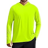 PINSPARK Men's UPF 50+ Long Sleeve Rash Guard - Sun Protection Hoodie UV SPF Fishing Shirt for Athletic Running Swim Hiking