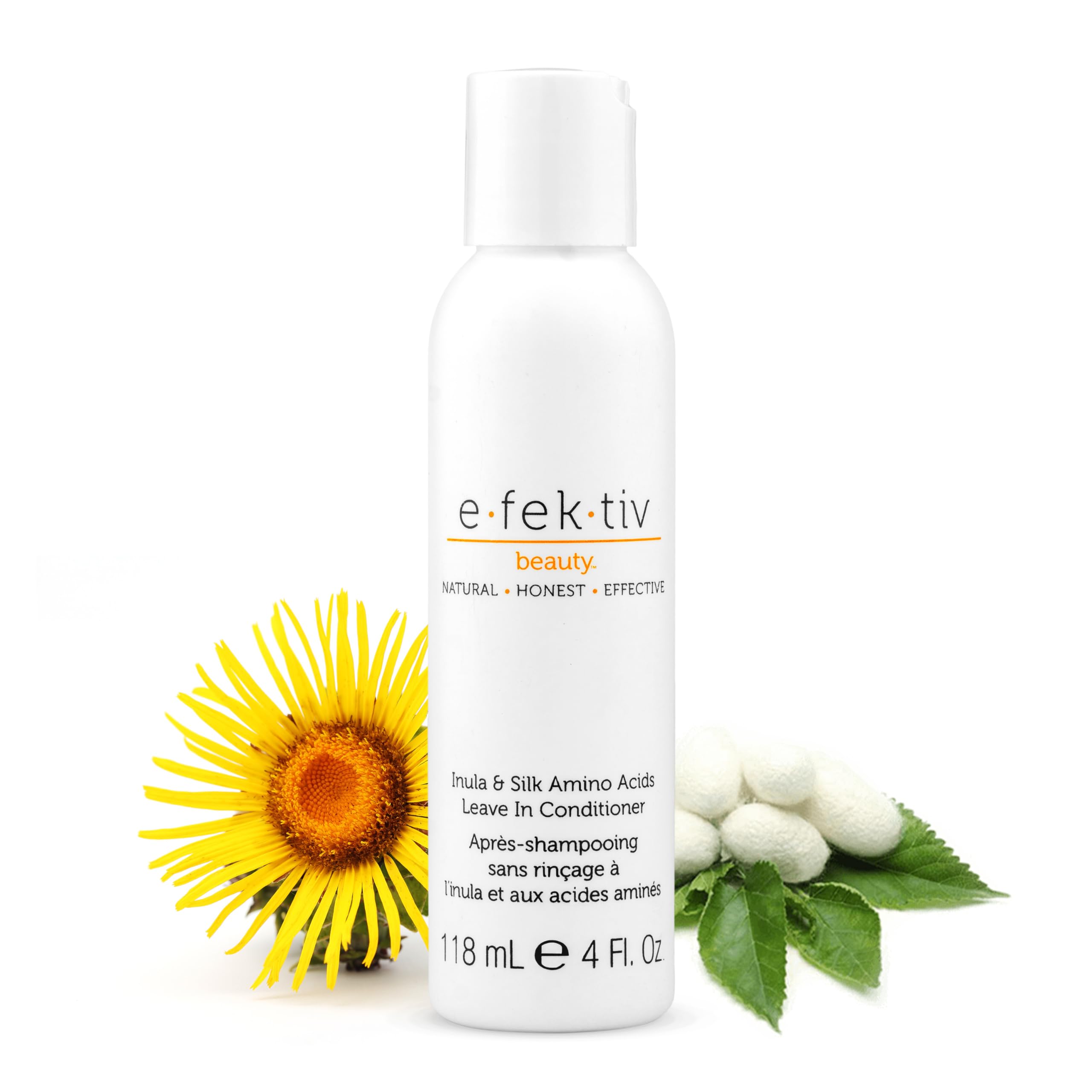 e.fek.tiv beauty Inula Plus Silk Amino Acids Leave In Conditioner - Deep Moisturizing Formula Rich in Nutrients - Color Protecting - Travel Size - Vegan - Sulfate-free - Clean Formula - Unisex - 4 Oz