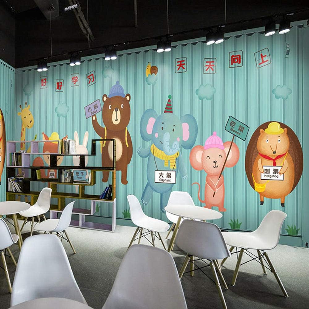 ZJJBH Papel Pintado Autoadhesivo Tienda De Mascotas Dibujos Animados