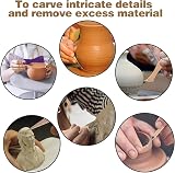 GOLDEROC 22Pcs Clay Tools Set Modelling Carving Sculpting Kit with Bag view 4
