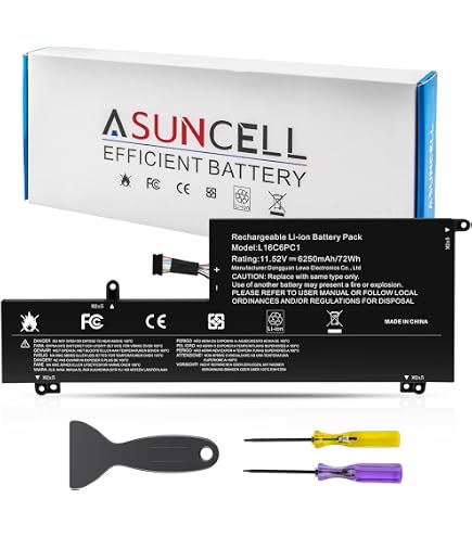 Amazon.com: VANPIR L16M6PC1 Laptop Battery 11.52V 72Wh 6268mAh