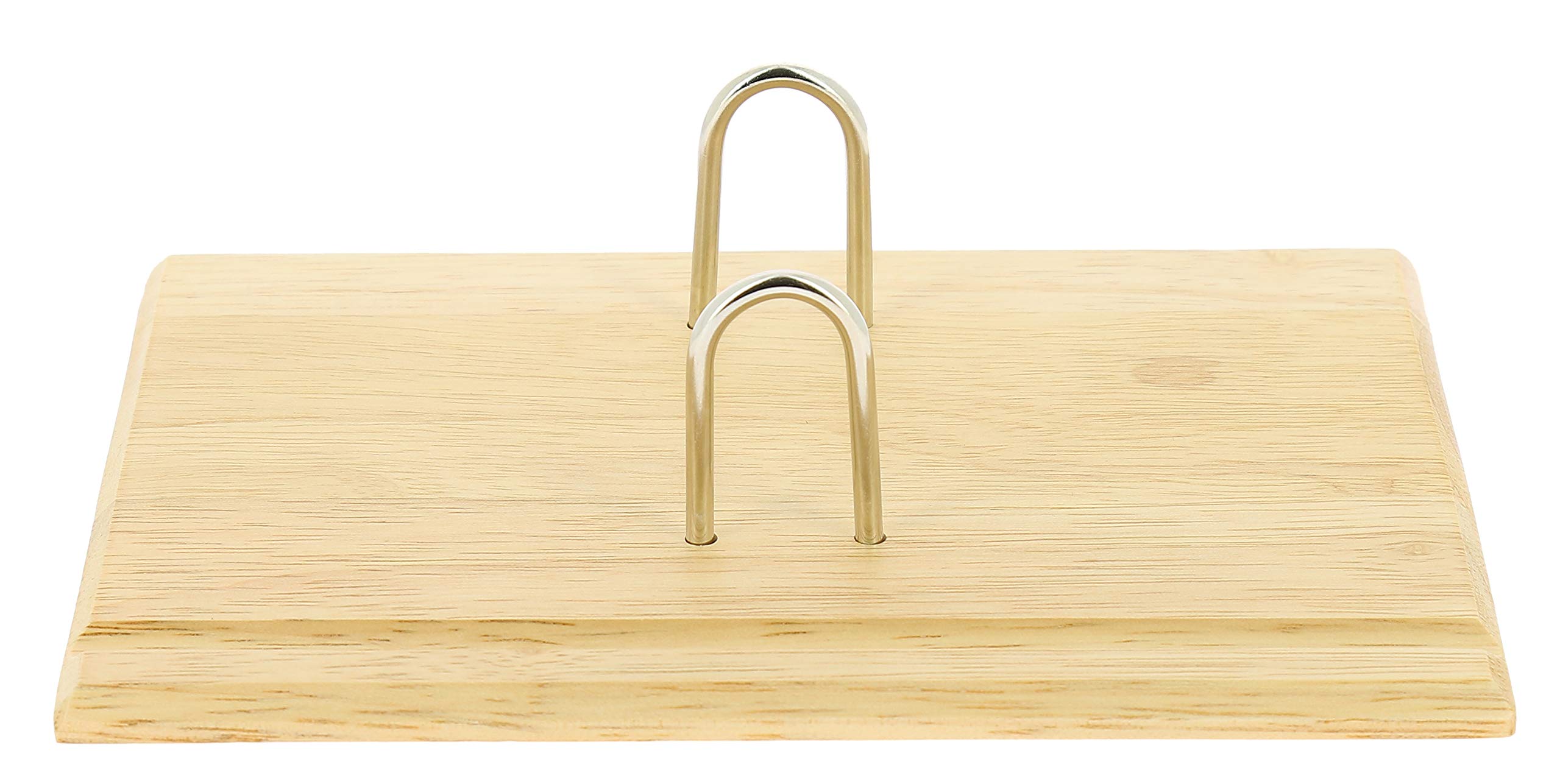 Lecas Pad Calendar Wooden Base, 2 Arches, Suitable for Pads of 8.5 x 11.5 cm