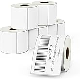 BETCKEY - 2.25" x 4" (57 mm x 102 mm) Multipurpose & Shipping Removable Film Label - Durable Waterproof - Compatible with Zebra & Rollo Label Printer [6 Rolls, 2100 Labels]
