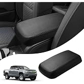 ANMOSVO Center Console Armrest Cover For Chevy Silverado & GMC Sierra/Tahoe/Yukon - Scratch & Pet Proof PU Leather