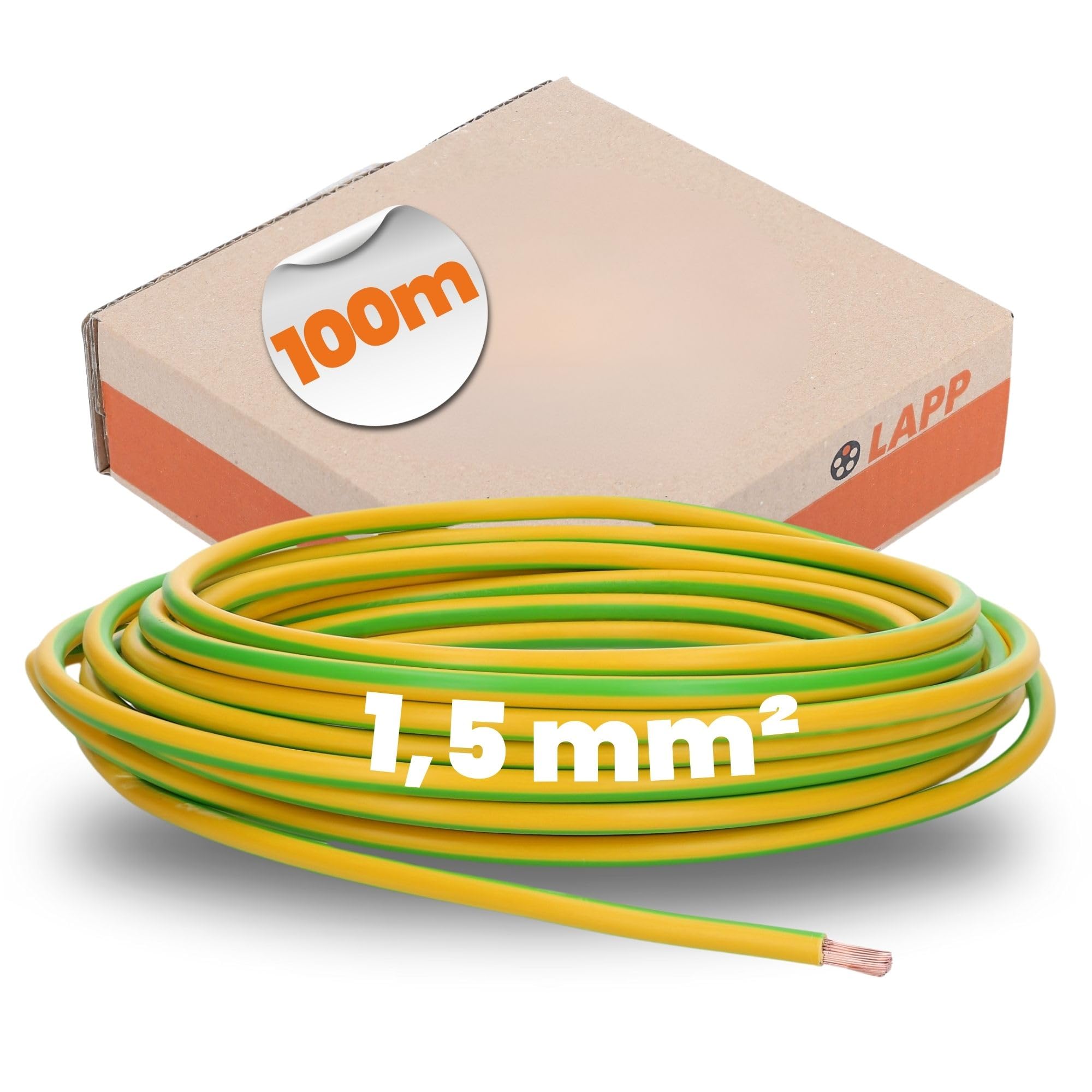 LEITUNG H07V-K 1X1.5 GR N/GELB 100M Electrical Cable